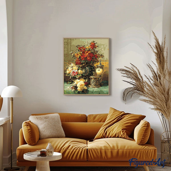 paint by numbers | Ancient Flowers | advanced flowers new arrivals | FiguredArt