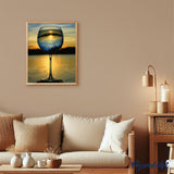 paint by numbers | Wine Glass and Nice View | intermediate landscapes new arrivals | FiguredArt