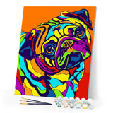 paint by numbers | Dog and Pop Art colors | animals dogs easy new arrivals Pop Art | FiguredArt