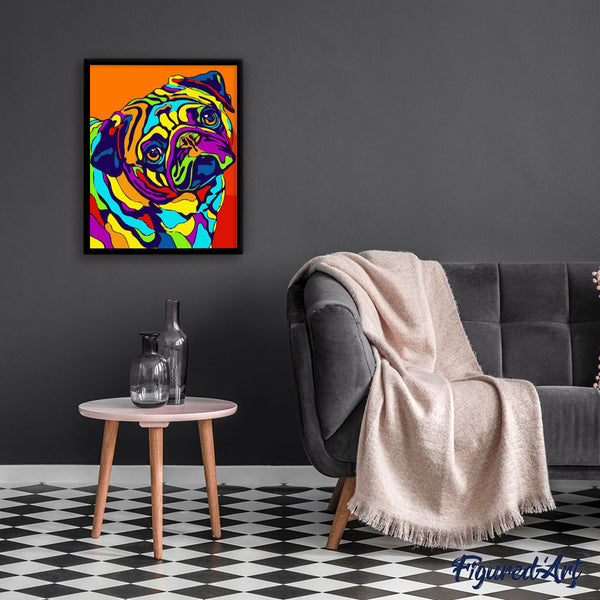 paint by numbers | Dog and Pop Art colors | animals dogs easy new arrivals Pop Art | FiguredArt