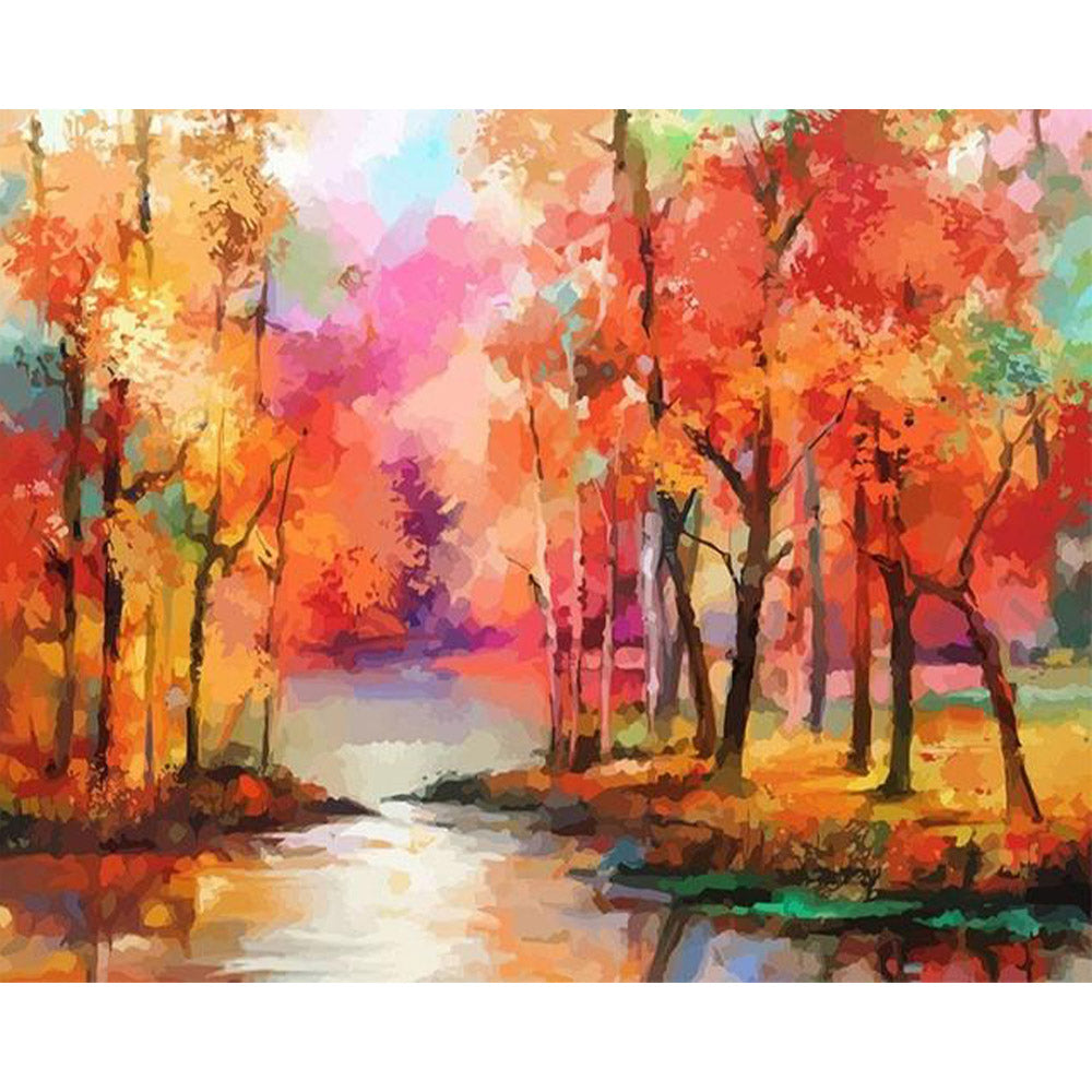 paint by numbers | Autumn colors | forest intermediate landscapes new arrivals | FiguredArt