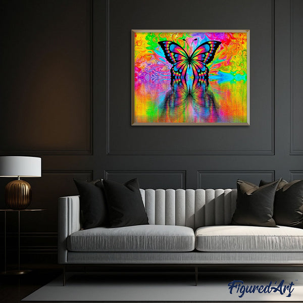 paint by numbers | Butterfly Reflection | advanced animals butterflies new arrivals | FiguredArt