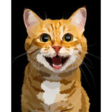 paint by numbers | Hello Cute Cat | animals cats easy new arrivals | FiguredArt