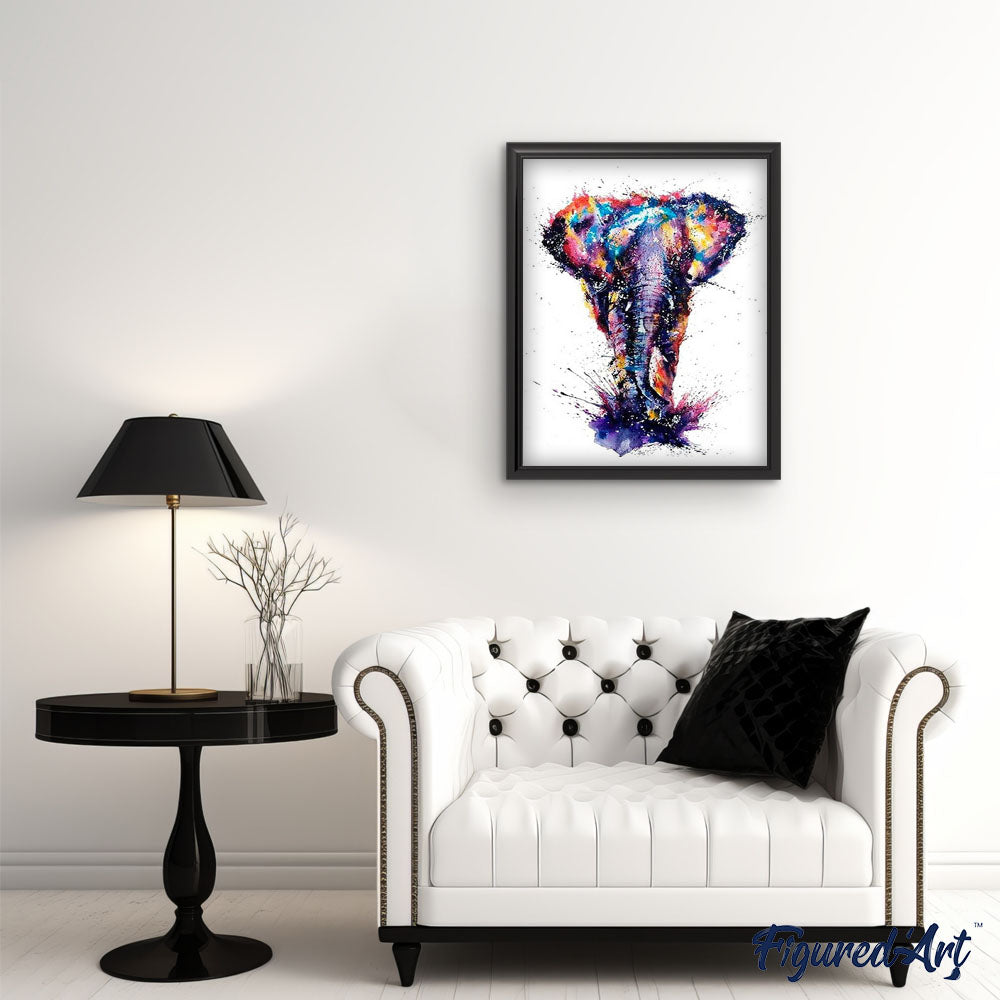 paint by numbers | Acrylic Asian Elephant | advanced animals elephants new arrivals | FiguredArt
