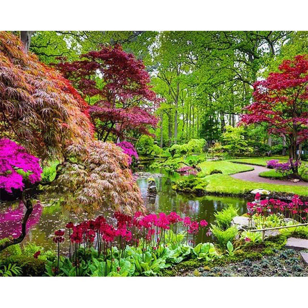 paint by numbers | Beautiful Park | advanced flowers landscapes new arrivals | FiguredArt