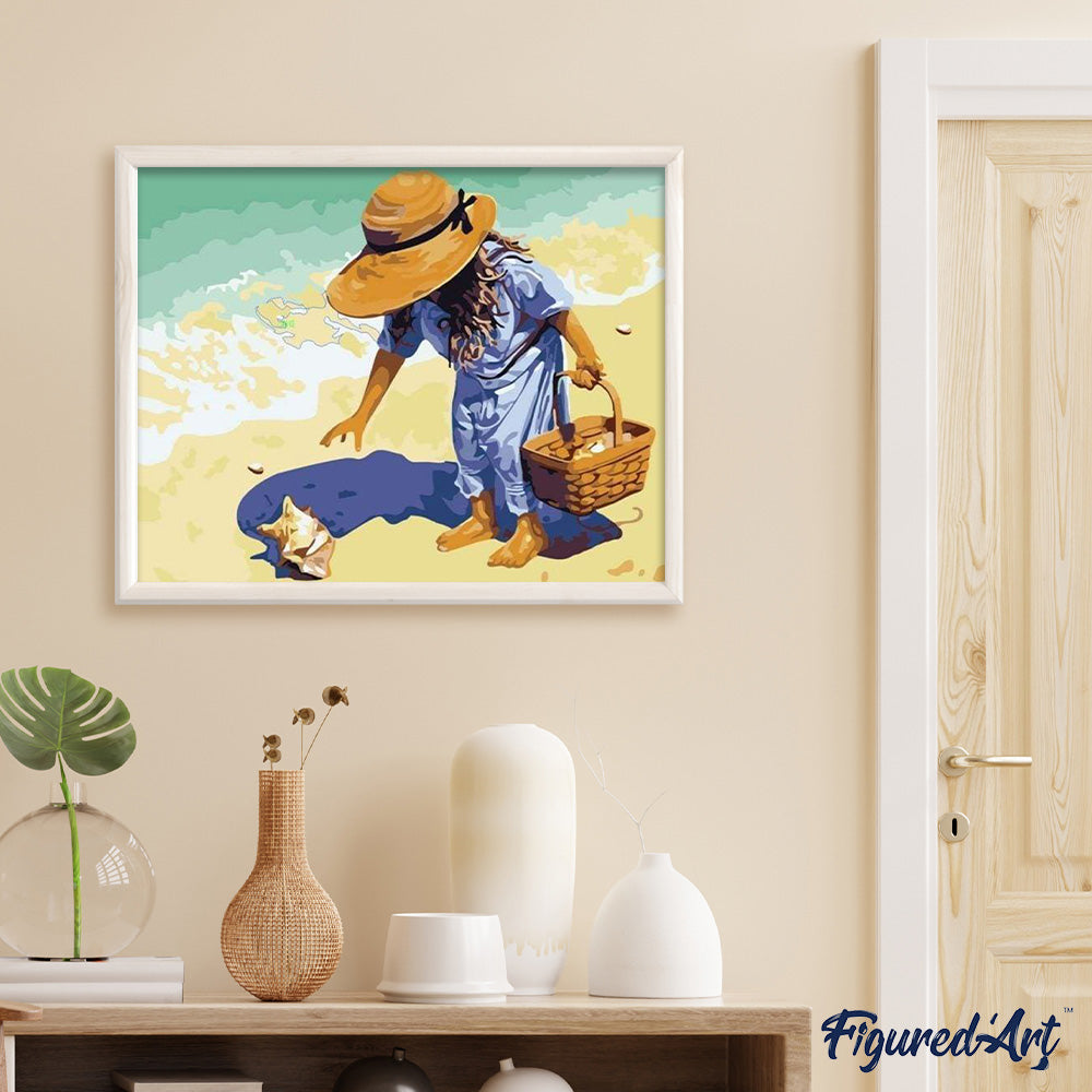 paint by numbers | Summer at the Beach | beginners easy landscapes romance | FiguredArt