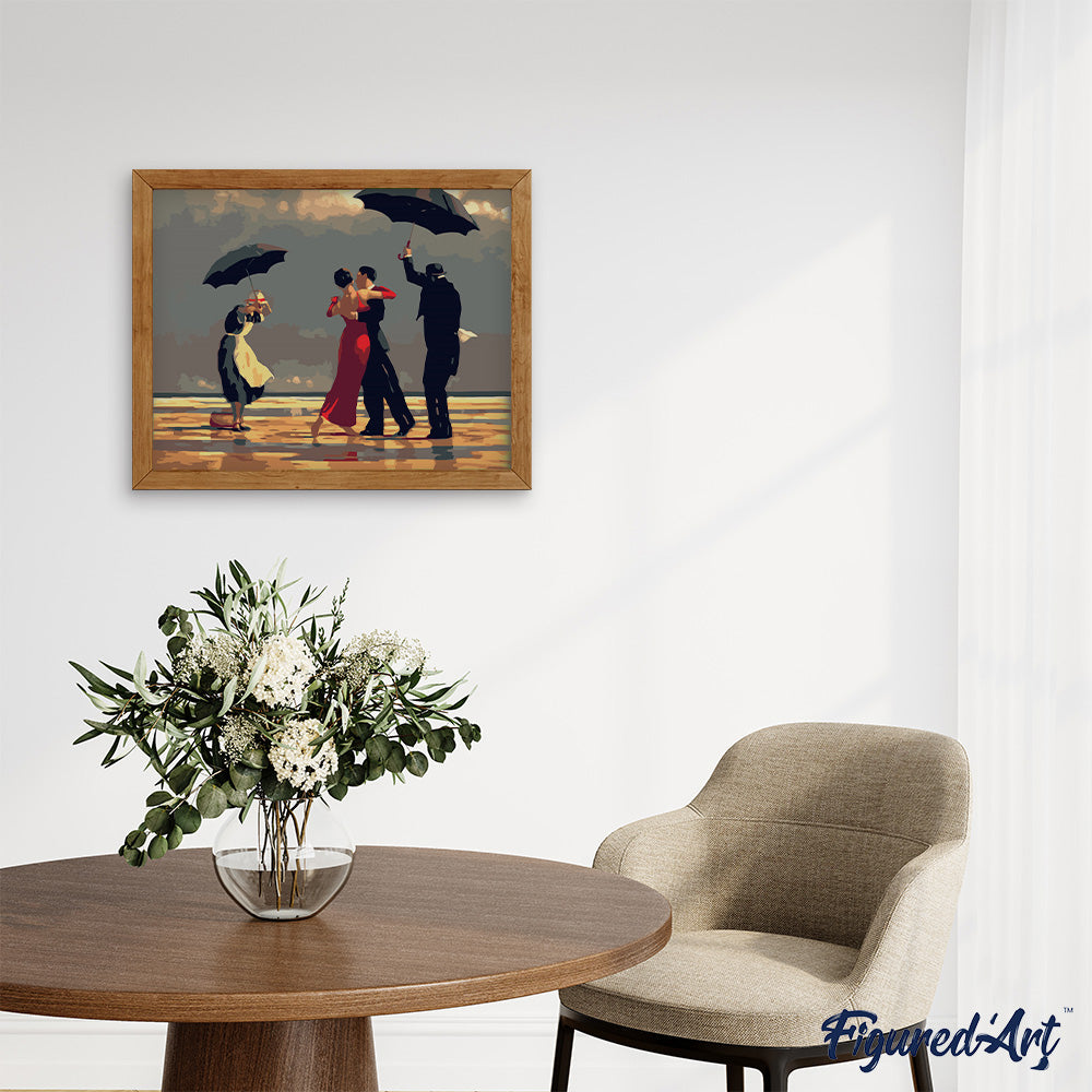 paint by numbers | Dancers retro on the Beach | dance intermediate romance | FiguredArt