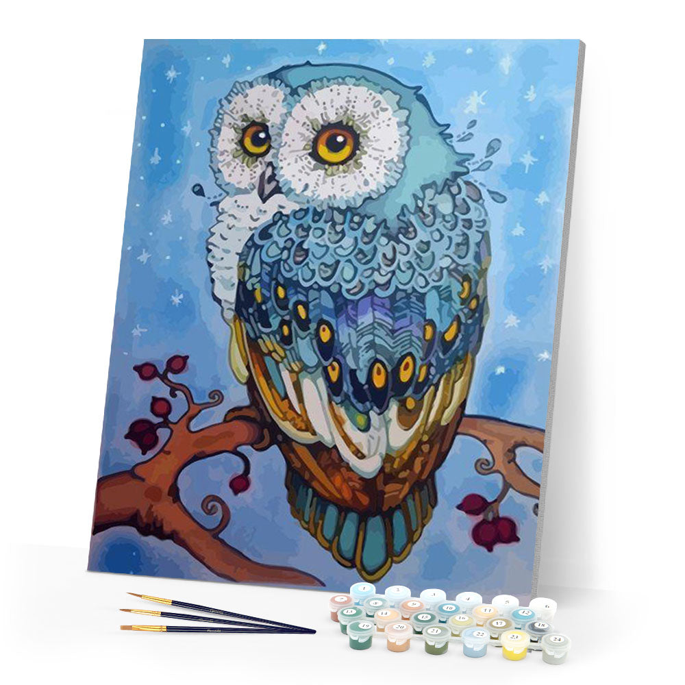 paint by numbers | Beautiful Owl | animals intermediate new arrivals owls | FiguredArt