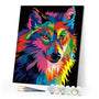 paint by numbers | Wolf Pop Art | animals dogs easy Pop Art wolves | FiguredArt
