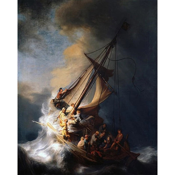 paint by numbers | Boat in the Storm | advanced new arrivals ships and boats | FiguredArt