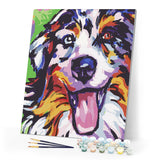 paint by numbers | Funky Dog | animals dogs intermediate new arrivals | FiguredArt