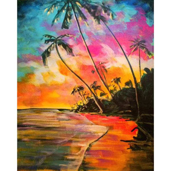 paint by numbers | On the Beach Beautiful Colors | easy landscapes new arrivals | FiguredArt