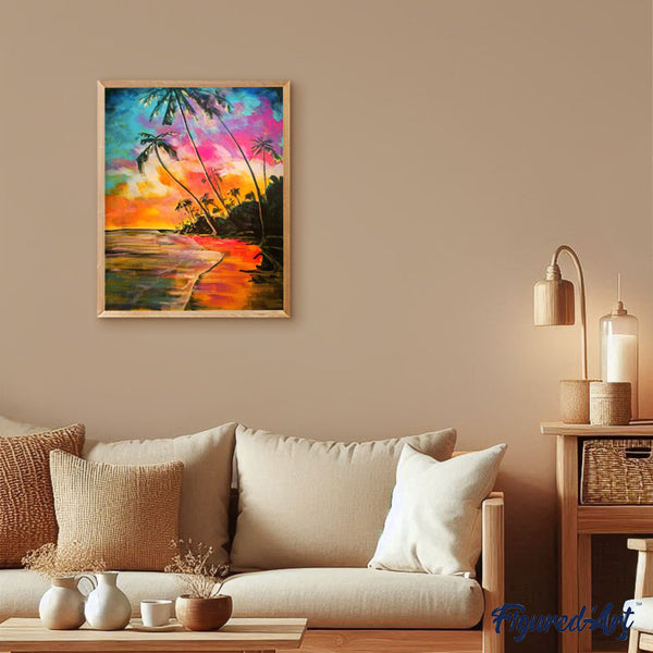 paint by numbers | On the Beach Beautiful Colors | easy landscapes new arrivals | FiguredArt