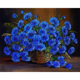 paint by numbers | Beautiful Blue Flowers | advanced flowers new arrivals | FiguredArt