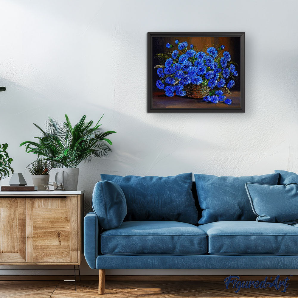 paint by numbers | Beautiful Blue Flowers | advanced flowers new arrivals | FiguredArt
