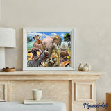 paint by numbers | African Animals | advanced animals elephants giraffes zebras | FiguredArt