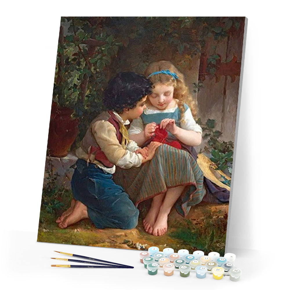 paint by numbers | Childhood Friends | advanced new arrivals portrait | FiguredArt