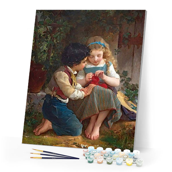 paint by numbers | Childhood Friends | advanced new arrivals portrait | FiguredArt