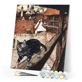 paint by numbers | Cat on the ledge | advanced animals cats new arrivals | FiguredArt