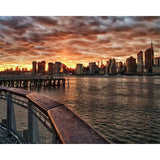 paint by numbers | American City near the Water | advanced cities | FiguredArt