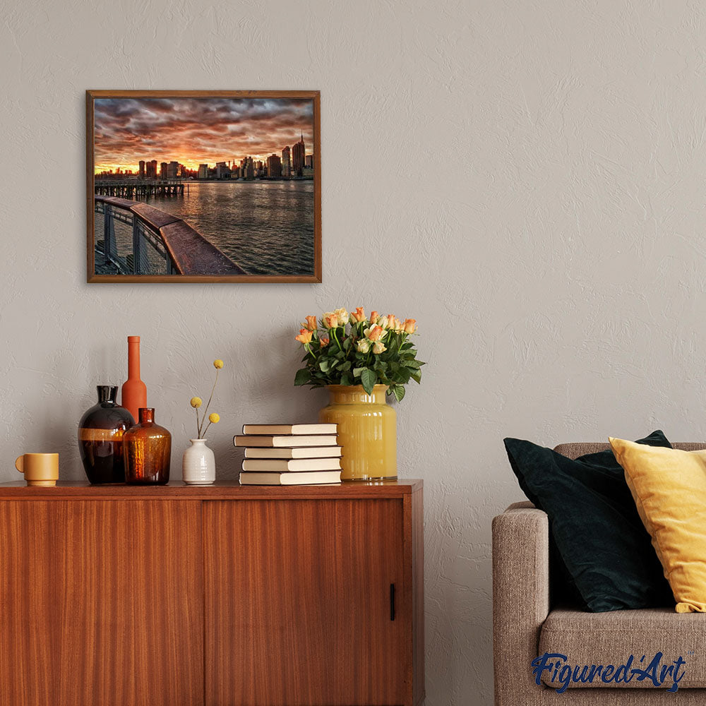 paint by numbers | American City near the Water | advanced cities | FiguredArt