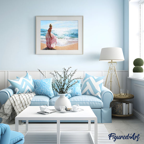 paint by numbers | Pretty Woman on the Beach | advanced landscapes new arrivals romance | FiguredArt