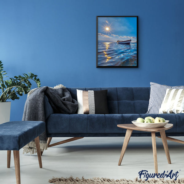 paint by numbers | Boat on the Sea | advanced landscapes new arrivals ships and boats | FiguredArt