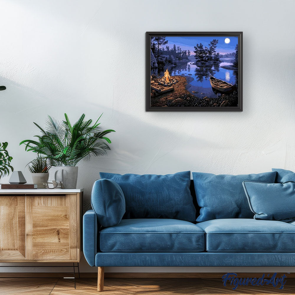 paint by numbers | Campfire | intermediate landscapes new arrivals | FiguredArt