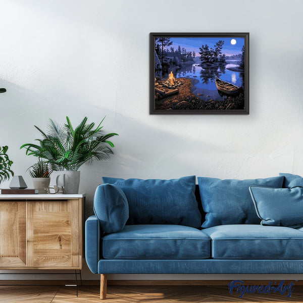 paint by numbers | Campfire | intermediate landscapes new arrivals | FiguredArt