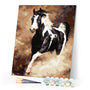 paint by numbers | Big Horse Black and White | animals easy horses new arrivals | FiguredArt
