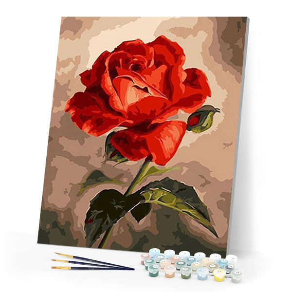 paint by numbers | beautiful red rose | new arrivals flowers easy | FiguredArt