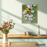 paint by numbers | bird on a flowering branch | new arrivals animals birds flowers easy | FiguredArt