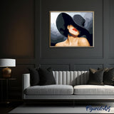 paint by numbers | woman wearing a black hat | new arrivals romance portrait easy | FiguredArt