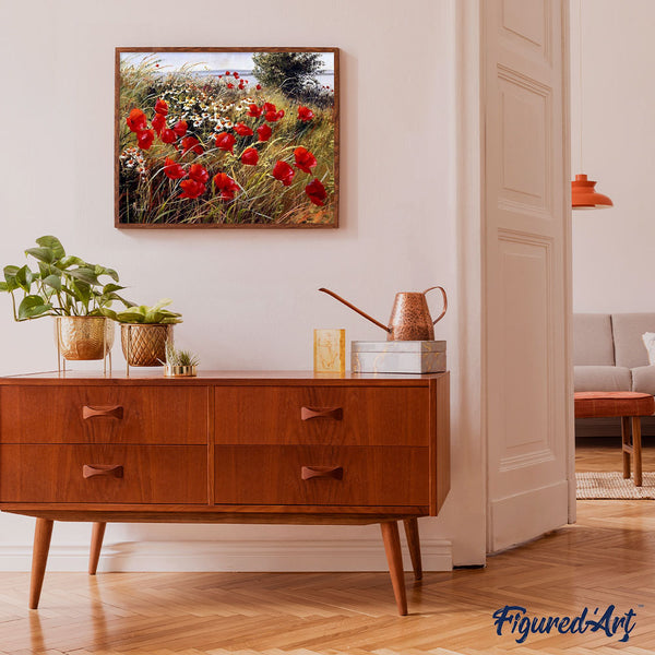 paint by numbers | wild flowers in the countryside | new arrivals landscapes flowers advanced | FiguredArt