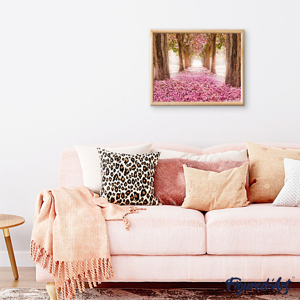 paint by numbers | beautiful walkway lined with trees | new arrivals landscapes forest advanced | FiguredArt