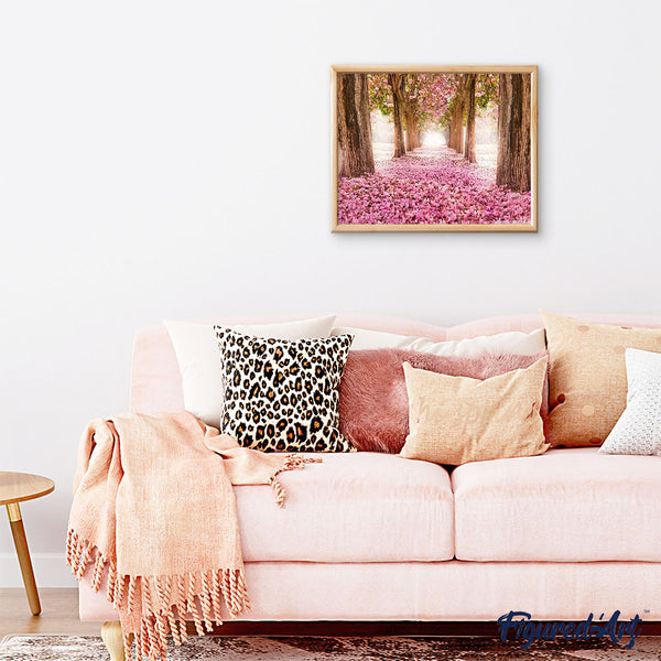 paint by numbers | beautiful walkway lined with trees | new arrivals landscapes forest advanced | FiguredArt