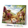 paint by numbers | breakfast in a mediterranean village | new arrivals cities landscapes advanced | FiguredArt