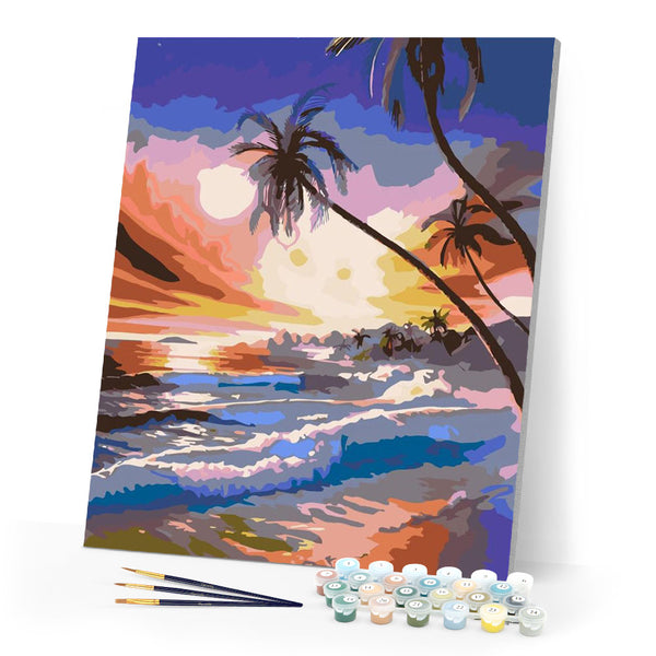 paint by numbers | storm on the beach | new arrivals landscapes easy | FiguredArt