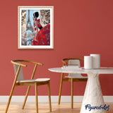 paint by numbers | Beautiful Woman and Eiffel Tower | cities easy | FiguredArt