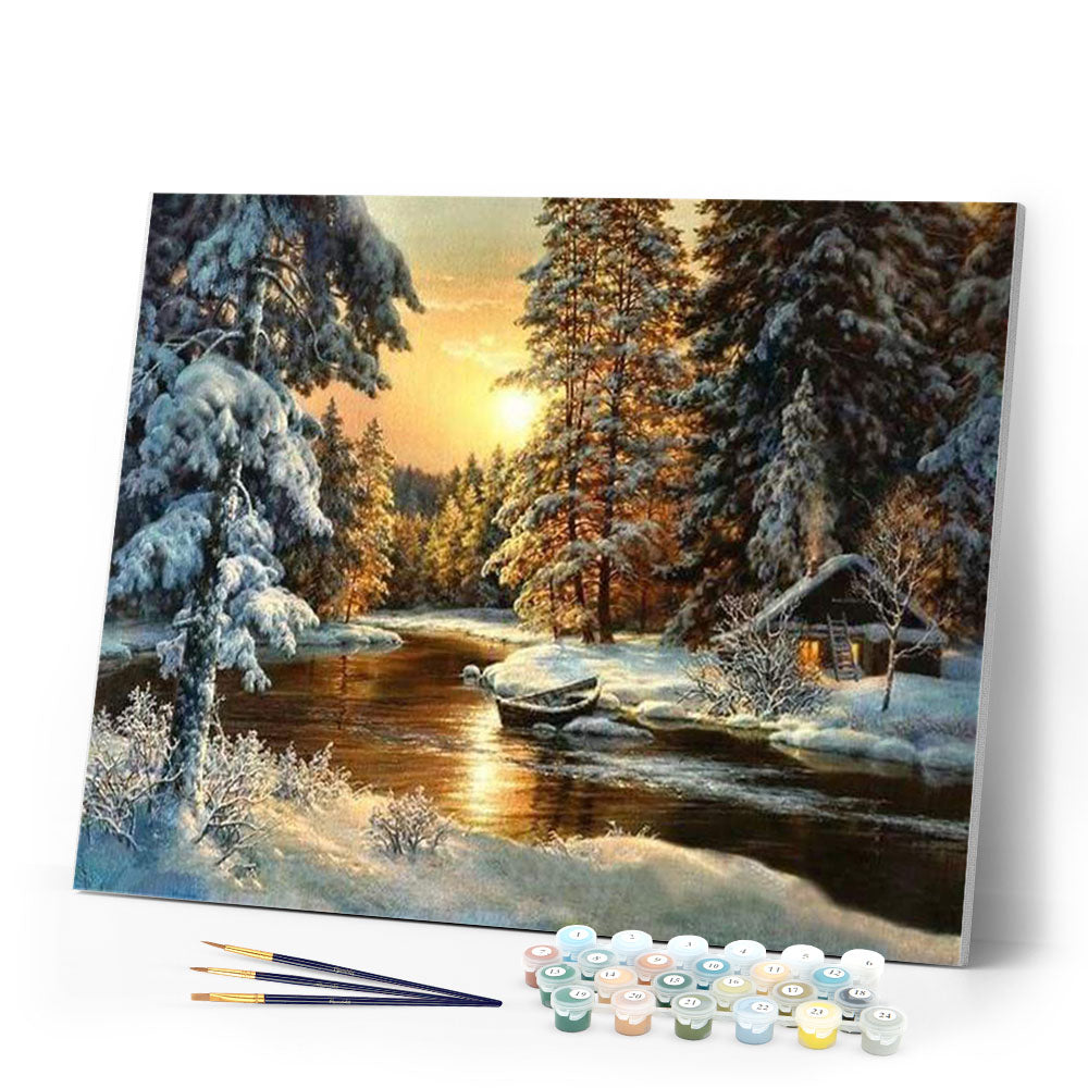 paint by numbers | Sunset Forest | advanced landscapes | FiguredArt