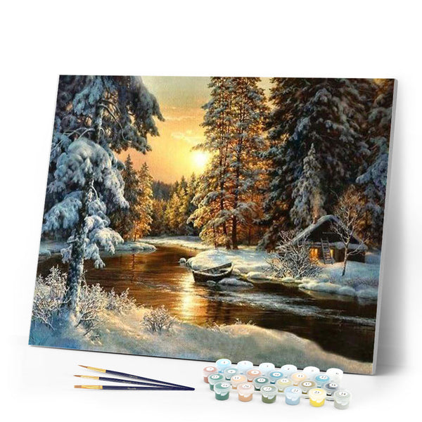 paint by numbers | Sunset Forest | advanced landscapes | FiguredArt