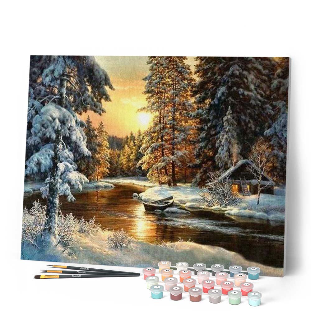 Paint by numbers - Sunset Forest – Figured'Art