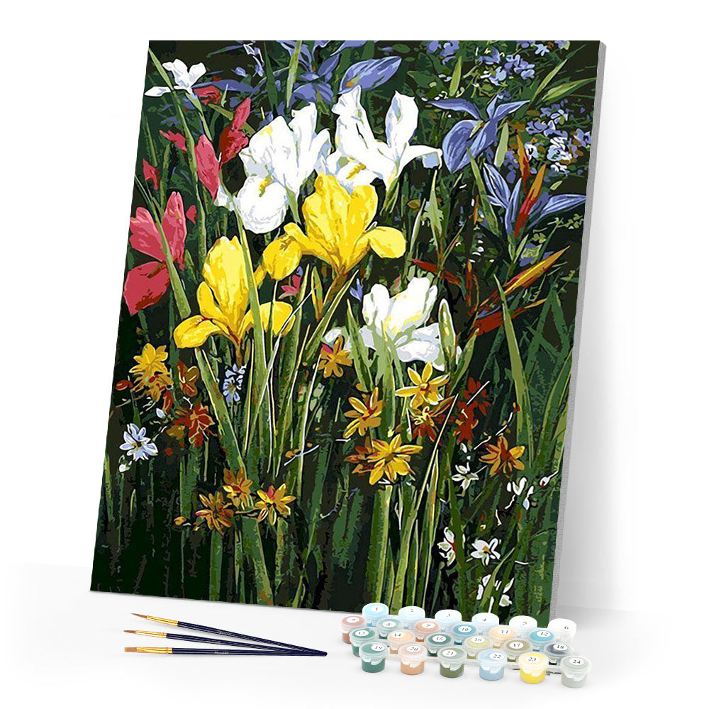paint by numbers | colorful field of flowers | new arrivals flowers advanced | FiguredArt