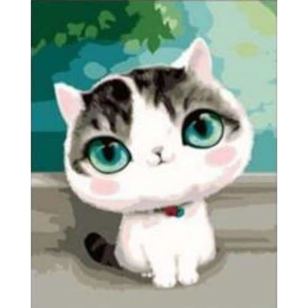 paint by numbers | Cat with blue eyes | animals cats easy | FiguredArt