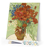 paint by numbers | van gogh red poppies and daisies | new arrivals flowers advanced | FiguredArt