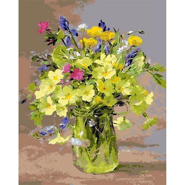 paint by numbers | bouquet of yellow flowers | new arrivals flowers intermediate | FiguredArt
