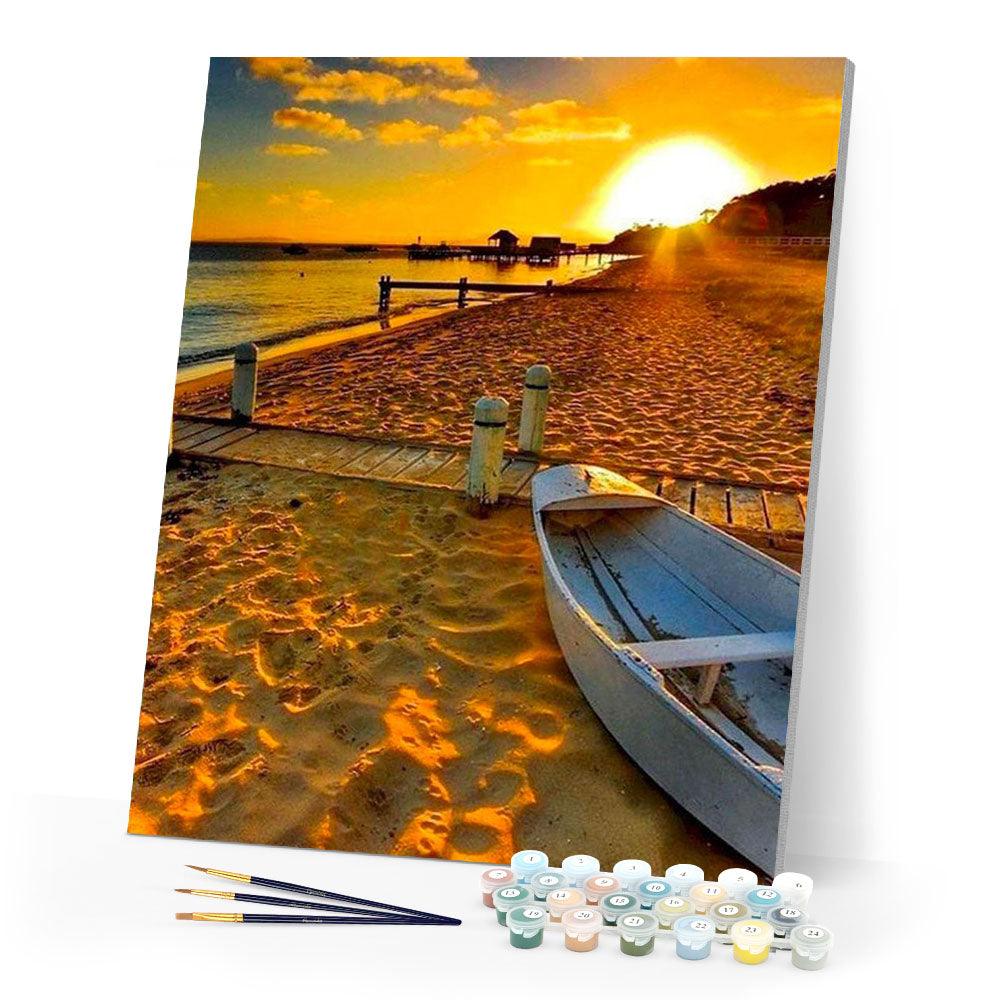 paint by numbers | beach at dusk | new arrivals landscapes advanced | FiguredArt