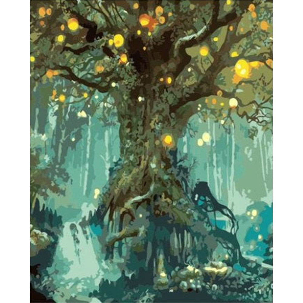 paint by numbers | fairy tree | new arrivals landscapes forest advanced | FiguredArt