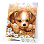 paint by numbers | Small Puppy | animals dogs intermediate | FiguredArt