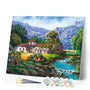 paint by numbers | quiet house near the river | new arrivals landscapes mountains advanced | FiguredArt